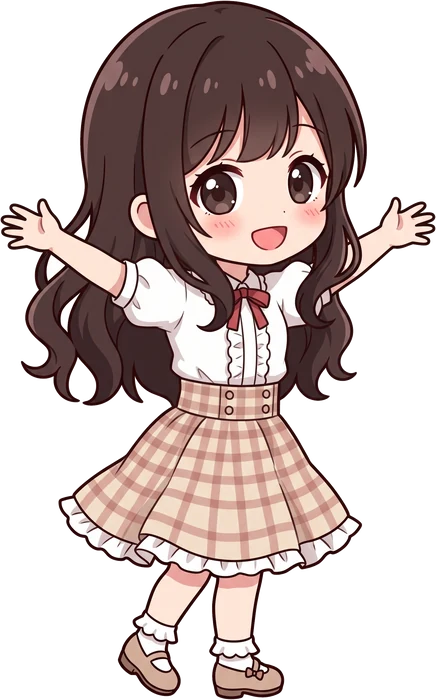 手を広げて迎える月ちゃん
